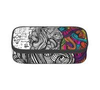 Cxzmnba Trousse à crayons cerveau gauche et droit pour garçons et filles, essentiel pour la rentrée scolaire, fournitures pour étudiants, trousse à crayons, Noir , Taille unique, Organiseur de sac