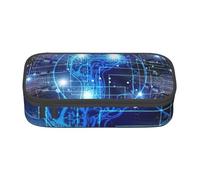 Cxzmnba Trousse à crayons cerveau intelligence artificielle pour garçons et filles, essentiel pour la rentrée scolaire, fournitures pour étudiants, trousse à crayons, Noir , Taille unique, Organiseur