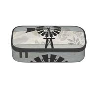 Cxzmnba Trousse à crayons de style rustique pour garçons et filles, indispensable pour la rentrée scolaire, fournitures pour étudiants, trousse à crayons, Noir , Taille unique, Organiseur de sac