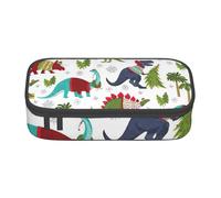 Cxzmnba Trousse à crayons dinosaures colorés pour garçons et filles, indispensable pour la rentrée scolaire, fournitures pour étudiants, trousse à crayons, Noir , Taille unique, Organiseur de sac