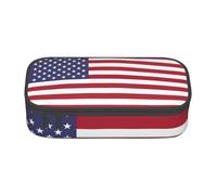 Cxzmnba Trousse à crayons drapeau américain pour garçons et filles, indispensable pour la rentrée scolaire, fournitures pour étudiants, trousse à crayons, Noir , Taille unique, Organiseur de sac