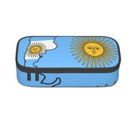 Cxzmnba Trousse à crayons drapeau argentine soleil étoiles bière pour garçons et filles, indispensable pour la rentrée scolaire, fournitures pour étudiants, trousse à crayons, Noir , Taille unique