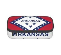 Cxzmnba Trousse à crayons drapeau de l'État de l'Arkansas pour garçons et filles, indispensable pour la rentrée scolaire, fournitures pour étudiants, trousse à crayons, Noir , Taille unique