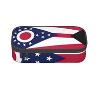 Cxzmnba Trousse à crayons drapeau de l'État de l'Ohio pour garçons et filles, indispensable pour la rentrée scolaire, fournitures pour étudiants, trousse à crayons, Noir , Taille unique, Organiseur de