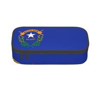 Cxzmnba Trousse à crayons drapeau de l'État du Nevada pour garçons et filles, indispensable pour la rentrée scolaire, fournitures pour étudiants, trousse à crayons, Noir , Taille unique, Organiseur de