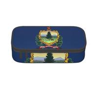 Cxzmnba Trousse à crayons drapeau de l'État du Vermont pour garçons et filles, indispensable pour la rentrée scolaire, fournitures pour étudiants, trousse à crayons, Noir , Taille unique, Organiseur