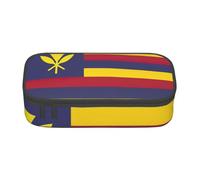 Cxzmnba Trousse à crayons drapeau du royaume d'Hawaï pour garçons et filles, indispensable pour la rentrée scolaire, fournitures pour étudiants, trousse à crayons, Noir , Taille unique, Organiseur de