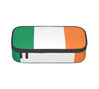 Cxzmnba Trousse à crayons drapeau irlandais pour garçons et filles, indispensable pour la rentrée scolaire, fournitures pour étudiants, trousse à crayons, Noir , Taille unique, Organiseur de sac