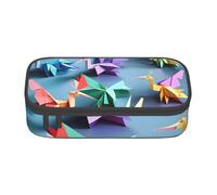 Cxzmnba Trousse à crayons en papier multicolore origami pour garçons et filles, fournitures pour étudiants, trousse à crayons, Noir , Taille unique, Organiseur de sac