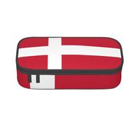 Cxzmnba Trousse à crayons motif drapeau danois pour garçons et filles, indispensable pour la rentrée scolaire, fournitures pour étudiants, trousse à crayons, Noir , Taille unique, Organiseur de sac