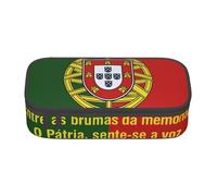 Cxzmnba Trousse à crayons motif drapeau du Portugal et hymne pour garçons et filles, indispensable pour la rentrée scolaire, fournitures pour étudiants, trousse à crayons, Noir , Taille unique