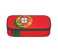 Cxzmnba Trousse à crayons motif drapeau du Portugal pour garçons et filles - Essentiel pour la rentrée scolaire - Fournitures pour étudiants, Noir , Taille unique, Organiseur de sac