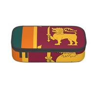 Cxzmnba Trousse à crayons motif drapeau du Sri Lanka pour garçons et filles, indispensable pour la rentrée scolaire, fournitures pour étudiants, trousse à crayons, Noir , Taille unique, Organiseur de