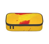 Cxzmnba Trousse à crayons motif drapeau espagnol abstrait pour garçons et filles, indispensable pour la rentrée scolaire, fournitures pour étudiants, trousse à crayons, Noir , Taille unique
