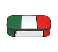 Cxzmnba Trousse à crayons motif drapeau italien vert blanc rouge pour garçons et filles, indispensable pour la rentrée scolaire, fournitures pour étudiants, trousse à crayons, Noir , Taille unique