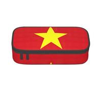 Cxzmnba Trousse à crayons motif drapeau vietnamien pour garçons et filles, indispensable pour la rentrée scolaire, fournitures pour étudiants, trousse à crayons, Noir , Taille unique, Organiseur de