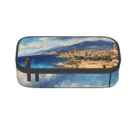 Cxzmnba Trousse à crayons motif palmier tropical pour garçons et filles, indispensable pour la rentrée scolaire, fournitures pour étudiants, trousse à crayons, Noir , Taille unique, Organiseur de sac