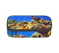 Cxzmnba Trousse à crayons motif poisson de mer pour garçons et filles, indispensable pour la rentrée scolaire, fournitures pour étudiants, trousse à crayons, Noir , Taille unique, Organiseur de sac