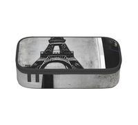Cxzmnba Trousse à crayons motif Tour Eiffel Paris Café pour garçons et filles - Essentiel pour la rentrée scolaire - Fournitures pour étudiants, Noir , Taille unique, Organiseur de sac