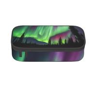 Cxzmnba Trousse à crayons Northern Lights pour garçons et filles - Essentiel pour la rentrée scolaire - Fournitures pour étudiants, Noir , Taille unique, Organiseur de sac