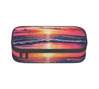 Cxzmnba Trousse à crayons Palm Tree Sunset pour garçons et filles, indispensable pour la rentrée scolaire, fournitures pour étudiants, trousse à crayons, Noir , Taille unique, Organiseur de sac