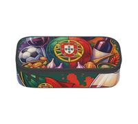 Cxzmnba Trousse à crayons Portugal Food Wine pour garçons et filles, indispensable pour la rentrée scolaire, fournitures pour étudiants, trousse à crayons, Noir , Taille unique, Organiseur de sac