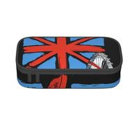 Cxzmnba Trousse à crayons pour garçons et filles - Motif drapeau britannique et terre de Londres - Essentiel pour la rentrée scolaire - Fournitures pour étudiants, Noir , Taille unique, Organiseur de