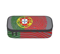 Cxzmnba Trousse à crayons pour garçons et filles - Motif drapeau du Portugal - Essentiel pour la rentrée scolaire - Fournitures pour étudiants, Noir , Taille unique, Organiseur de sac