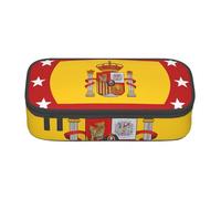 Cxzmnba Trousse à crayons pour garçons et filles - Motif drapeau espagnol - Essentiel pour la rentrée scolaire - Fournitures pour étudiants, Noir , Taille unique, Organiseur de sac