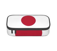 Cxzmnba Trousse à crayons pour garçons et filles - Motif drapeau japonais - Essentiel pour la rentrée scolaire - Fournitures pour étudiants, Noir , Taille unique, Organiseur de sac