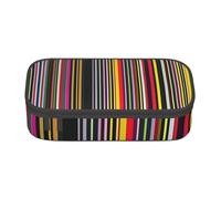 Cxzmnba Trousse à crayons verticale à rayures colorées pour garçons et filles, indispensable pour la rentrée scolaire, fournitures pour étudiants, trousse à crayons, Noir , Taille unique, Organiseur