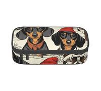 Cxzmnba Wear Clothes Corgi Trousse à crayons pour garçons et filles, indispensable pour la rentrée scolaire, fournitures pour étudiants, trousse à crayons, Noir , Taille unique, Organiseur de sac