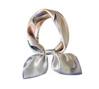 cxzymcln Écharpe de cou 100 % soie de mûrier 53,3 x 53,3 cm petite écharpe carrée pour femme emballée cadeau, Fleur violet clair, 21x21 inches