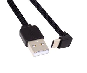 CY 13 cm de connecteur USB 2.0 type A vers USB-C type C coudé vers le haut et le bas, câble de données à 90°, plat, plat, câble FPC pour téléphone FPV-Disk