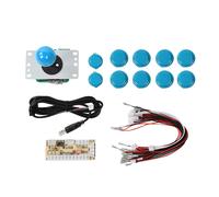 Cy-822a Ensemble De Boutons Et Joysticks De Jeu D'arcade Diy Pour Machine De Jeu Pc Raspberry Pi, Bleu