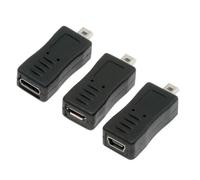 CY Adaptateur 3 pièces/ensemble USB-C Type-C Micro Mini USB femelle vers appareil photo Mini 8P adaptateur d'alimentation de données pour Coolpix UC-E6 UC-E16 UC-E17 DSC-W DMC-S EX-Z