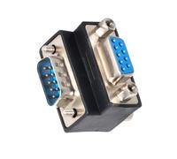 CY Adaptateur coudé à 90 degrés RS232 D-Sub 9 Broches, Type à vis mâle vers Femelle, Adaptateur d'extension de Type écrou, économiseur de Port