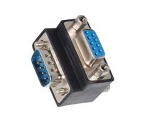 CY Adaptateur coudé à 90 degrés RS232 D-Sub 9 Broches, Type à vis mâle vers Femelle, Adaptateur d'extension de Type écrou, économiseur de Port