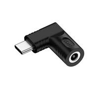 CY Adaptateur DC 20 V Jack 5,5,2,1 mm entrée vers Sortie USB-C Type C 90 ° Prise d'alimentation à Angle Droit