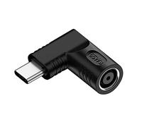 CY Adaptateur DC 20 V Jack 7,4 x 5,0 mm Entrée vers sortie USB-C Type-C 90 ° Adaptateur d'alimentation à angle droit 65 W