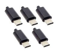 CY Adaptateur de résistance USB type C USB-C mâle OTG type hôte 5.1k avec boîtier noir DIY 24 broches