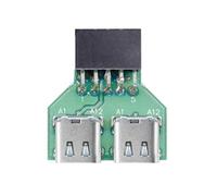 CY Adaptateur double ports USB 3.1 type C USB-C femelle vers USB 2.0 carte mère 9 broches 10 broches adaptateur PCBA 480 Mbps