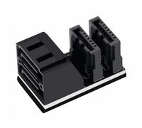 CY Adaptateur double SATA 7 broches femelle vers 7 broches mâle vertical coudé à 90 degrés adaptateur profil bas pour ordinateur de bureau SSD HDD carte mère