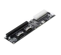 CY Adaptateur Dual Slimline 8X SFF-8654 74 Broches VROC vers PCIE PCI-Express 16x avec Port d'alimentation ATX 24 Broches