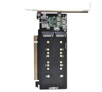 CY Adaptateur M.2 NVME vers PCIe - Dual 2X 4X NVME M.2 AHCI vers PCIE Express 3.0 Gen3 X8 X16 Carte Raid VROC Raid0 Hyper