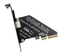 CY Adaptateur PCI-Express 4.0 PCIE 4X vers Carte hôte Oculink SFF-8612 SFF-8611 pour SSD U.2 eGPU, Station d'accueil pour Carte Graphique Externe