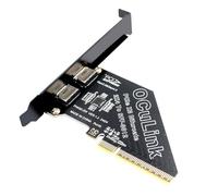 CY Adaptateur PCI-Express 4.0 PCIE 8X détachable vers Double Oculink SFF-8612 SFF-8611 VROC Raid0 pour SSD U.2 eGPU, Station d'accueil pour Carte Graphique Externe