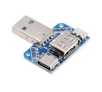 CY Adaptateur USB 2.0 1 vers 3 alimentations Type-A mâle vers Femelle Type-A et Micro USB et USB-C Type-C PCBA