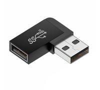 CY Adaptateur USB 3.0 mâle vers femelle 10 Gbit/s - Adaptateur vidéo - Type coudé à gauche à 90 degrés