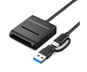 CY Adaptateur USB 3.0 USB-C Type-C Type-A Double connecteur vers Station d'accueil SSD mSATA, boîtier de câble Externe, 5 Gbit/s